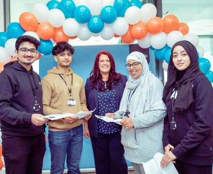 Heather with students