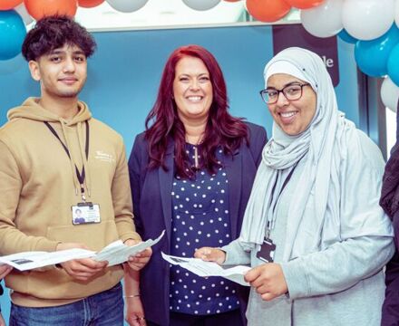 Heather with students